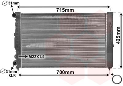 VAN WEZEL radiatorius, variklio aušinimas 03002105